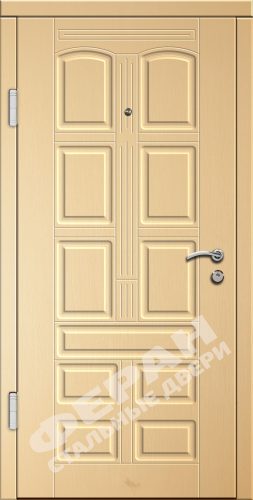Входная дверь Престиж 100 960x2050 Правая, Снаружи: Сложный рисунок М305 Ясень жемчужный, Внутри: Сложный рисунок М305 Ясень жемчужный