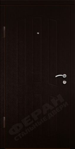 Входная дверь Эконом 70 960x2050 Правая, Снаружи: Обычный рисунок Н136 Венге тёмный, Внутри: Обычный рисунок Н136 Венге тёмный