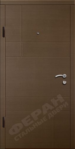 Входная дверь Стандарт 90 960x2050 Правая, Снаружи: Обычный рисунок Z10 Венге горизонт серый, Внутри: Обычный рисунок Z10 Венге горизонт серый