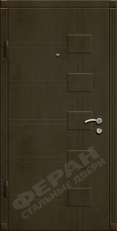 Входная дверь Стандарт 80 960x2050 Правая, Снаружи: Обычный рисунок Кайсери Бетон темный, Внутри: Обычный рисунок Кайсери Бетон темный